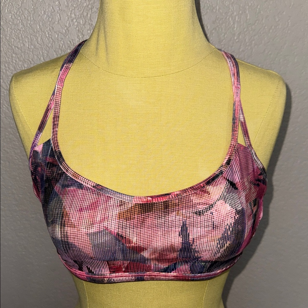 Lululemon Pink Patterned Sports Bra